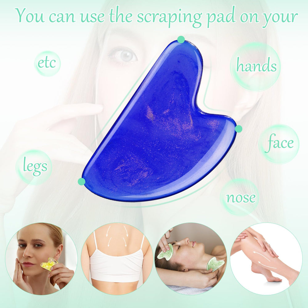 Sherr smooth resin gua sha stone offers easy gliding during massage.
