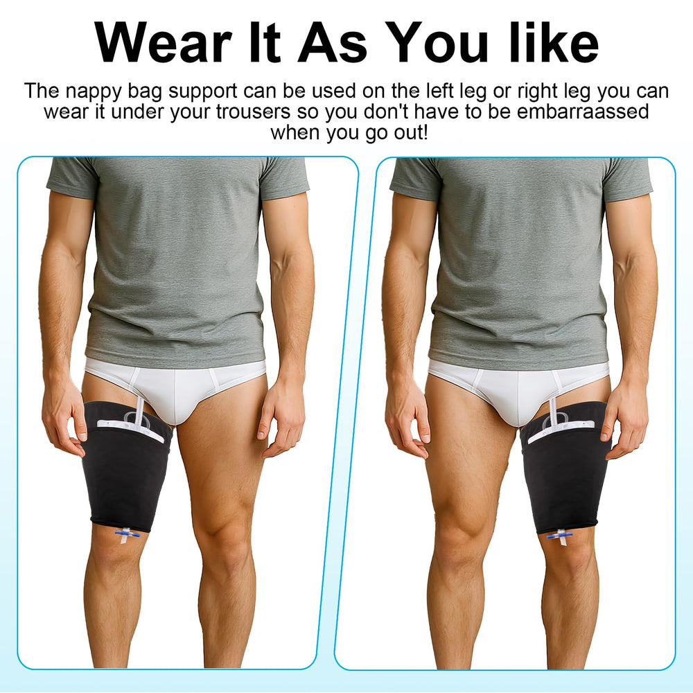 SHFGYG catheter leg bag holder material close-up highlighting soft ice silk fabric