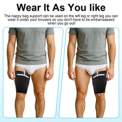 SHFGYG catheter leg bag holder material close-up highlighting soft ice silk fabric