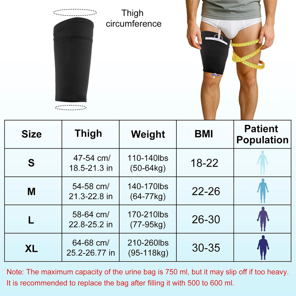 SHFGYG catheter leg bag holder side view showcasing breathable fabric