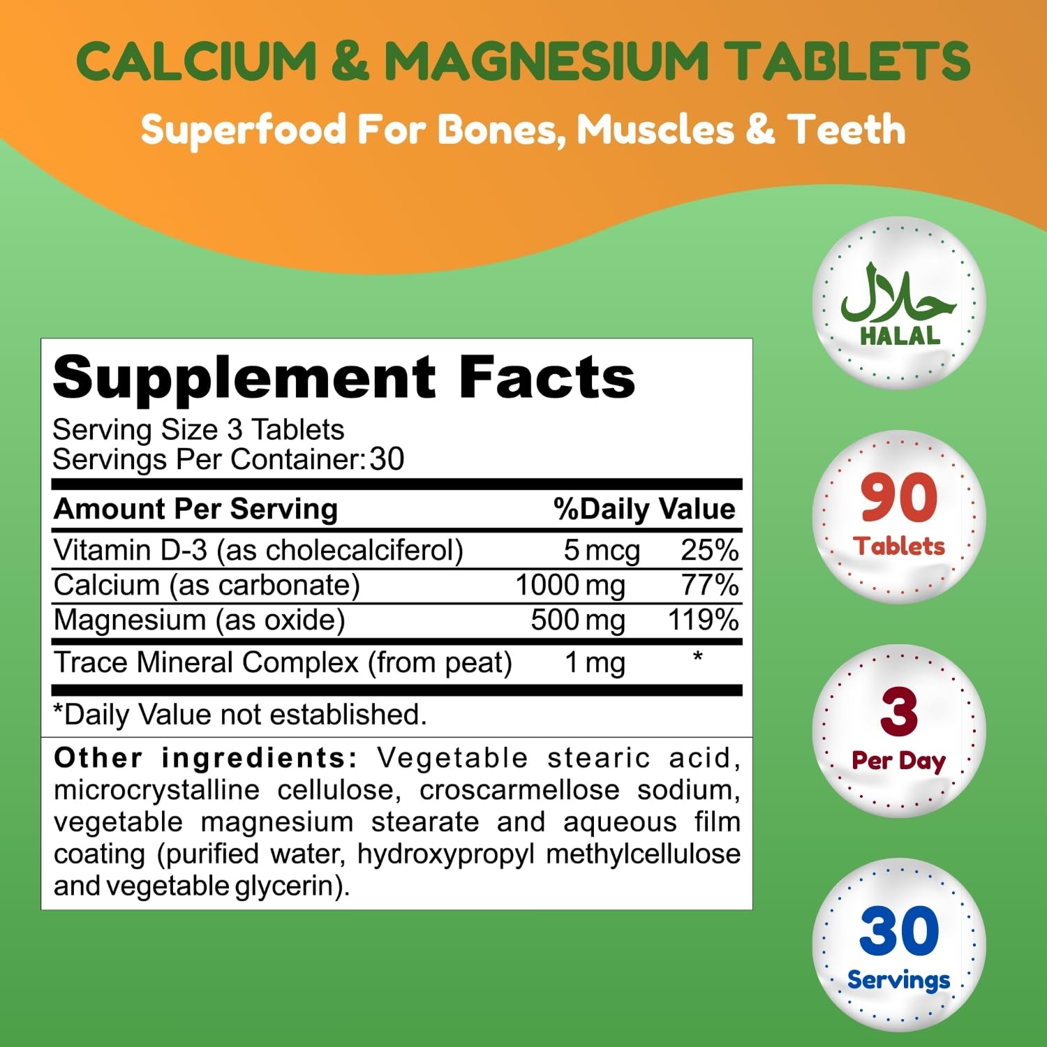 SHIFAA NUTRITION Calcium magnesium capsules for easy daily supplementation.