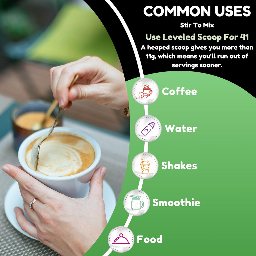 SHIFAA NUTRITION collagen powder blends into meals or shakes.