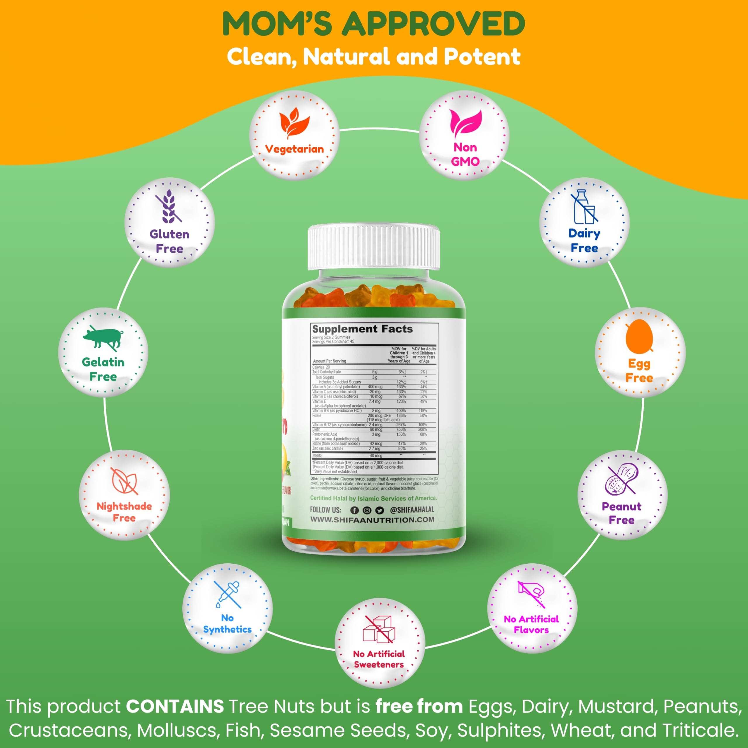 SHIFAA NUTRITION orange flavor gummies for kids