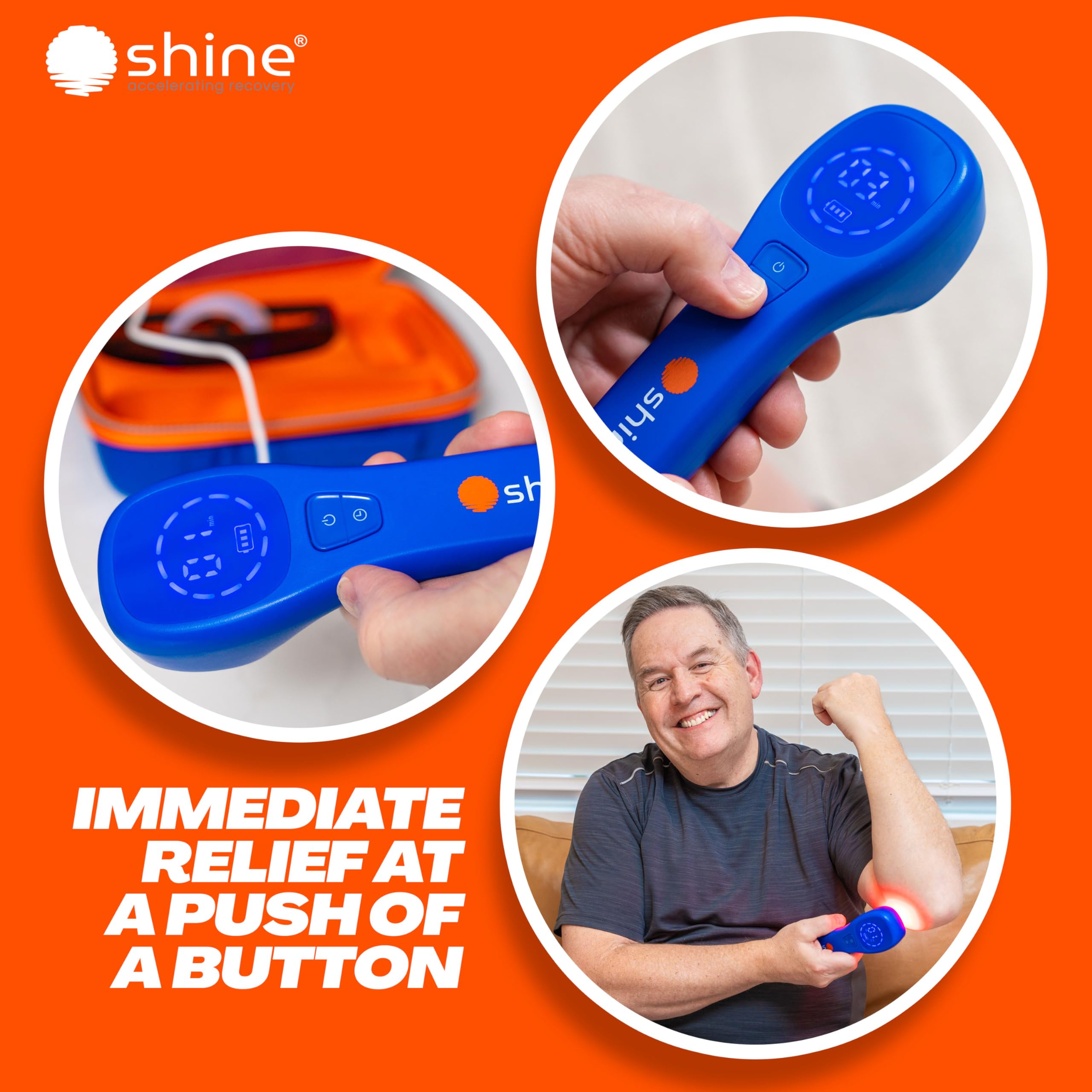 SHINE Relief built-in gasket enhances light penetration and cooling.