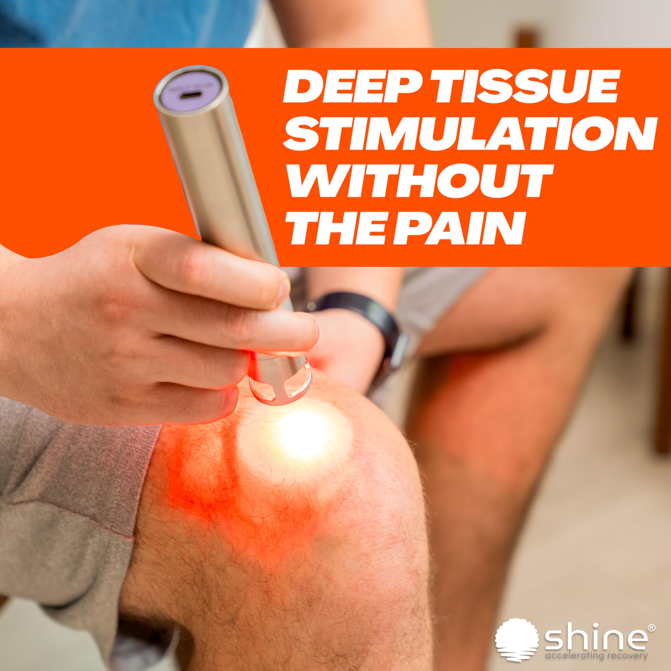 SHINE Tendlite Pro 660nm deep red emission - supports comfortable tissue relief sessions.