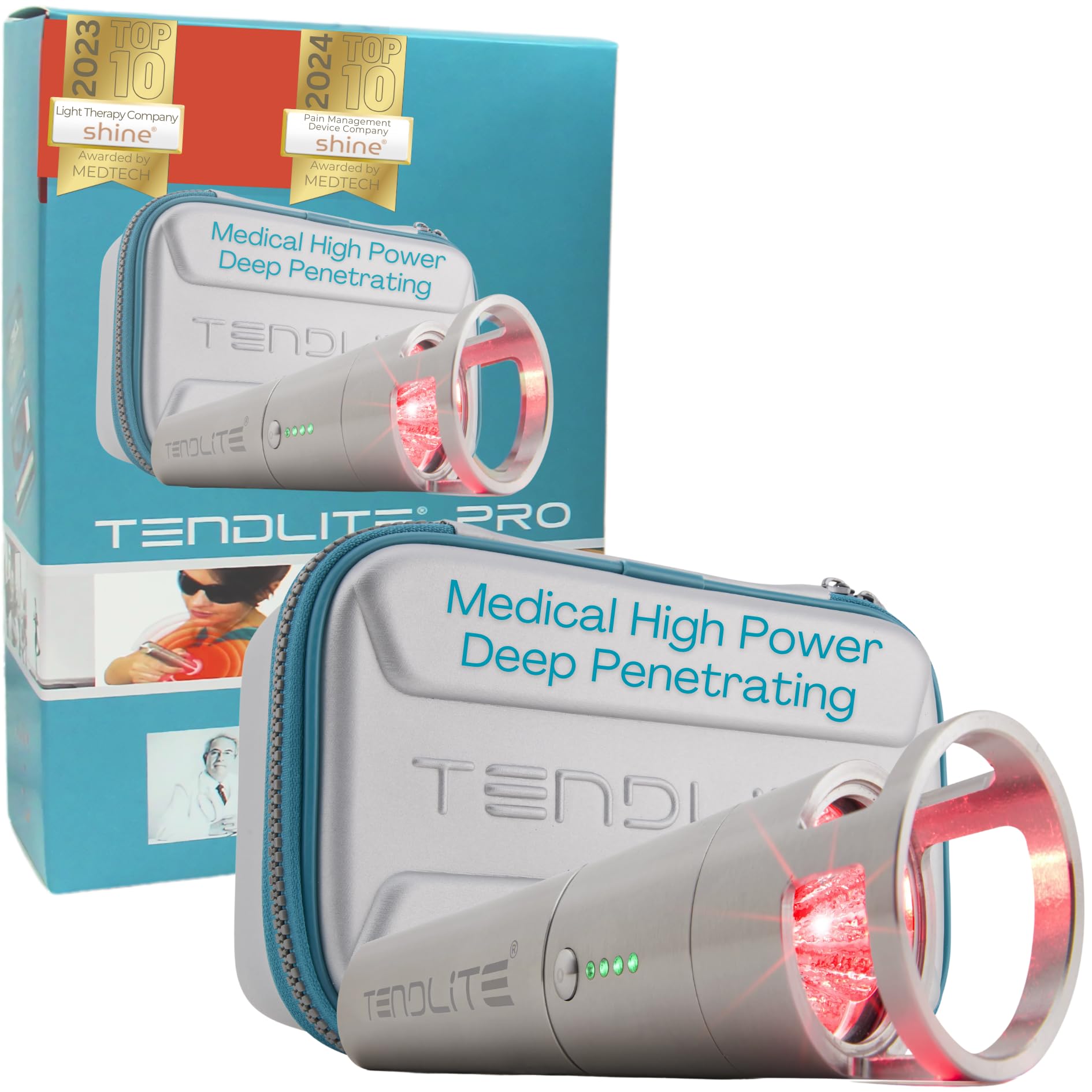 SHINE Tendlite Pro front view - compact for convenient home use and daily relief.