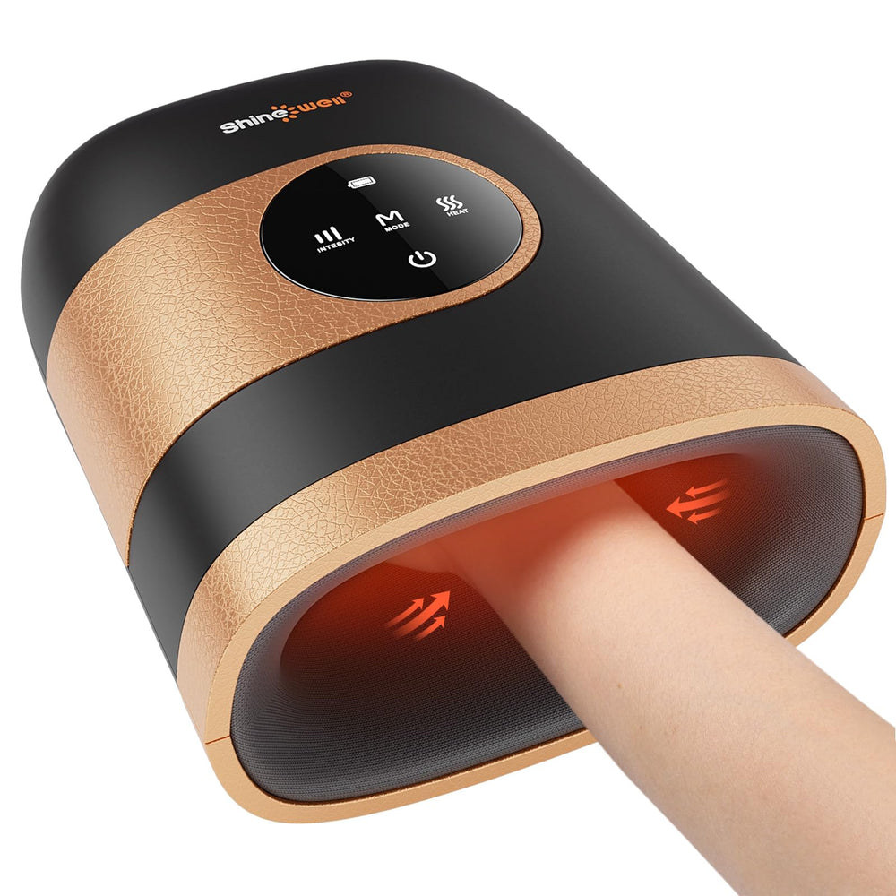 SHINE WELL cordless hand massager battery-powered for on-the-go relief
