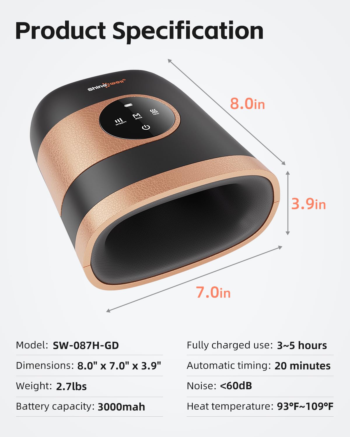 SHINE WELL 20-minute timer for quick, structured sessions