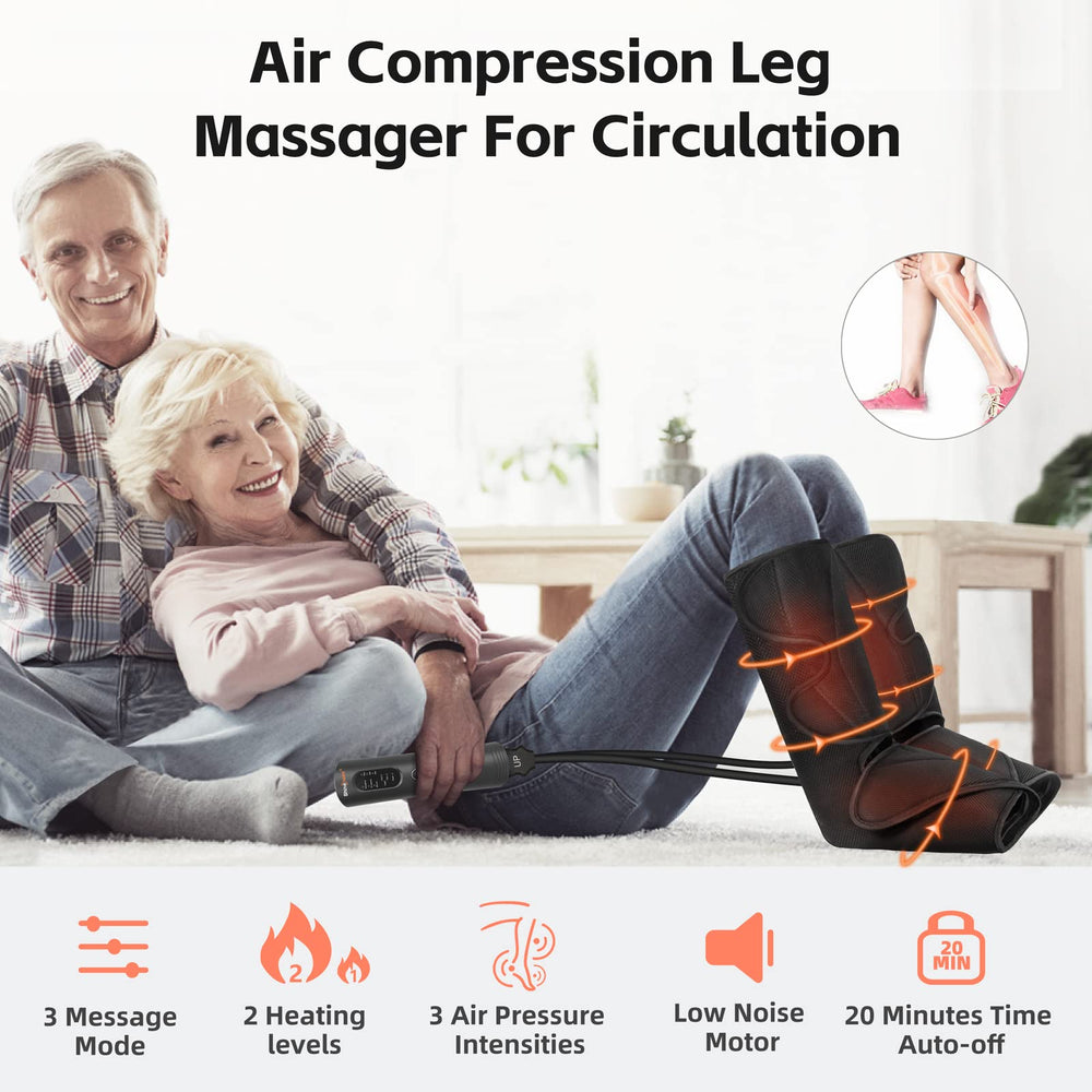 SHINE WELL leg massager close-up of soft fabric for comfortable wear.