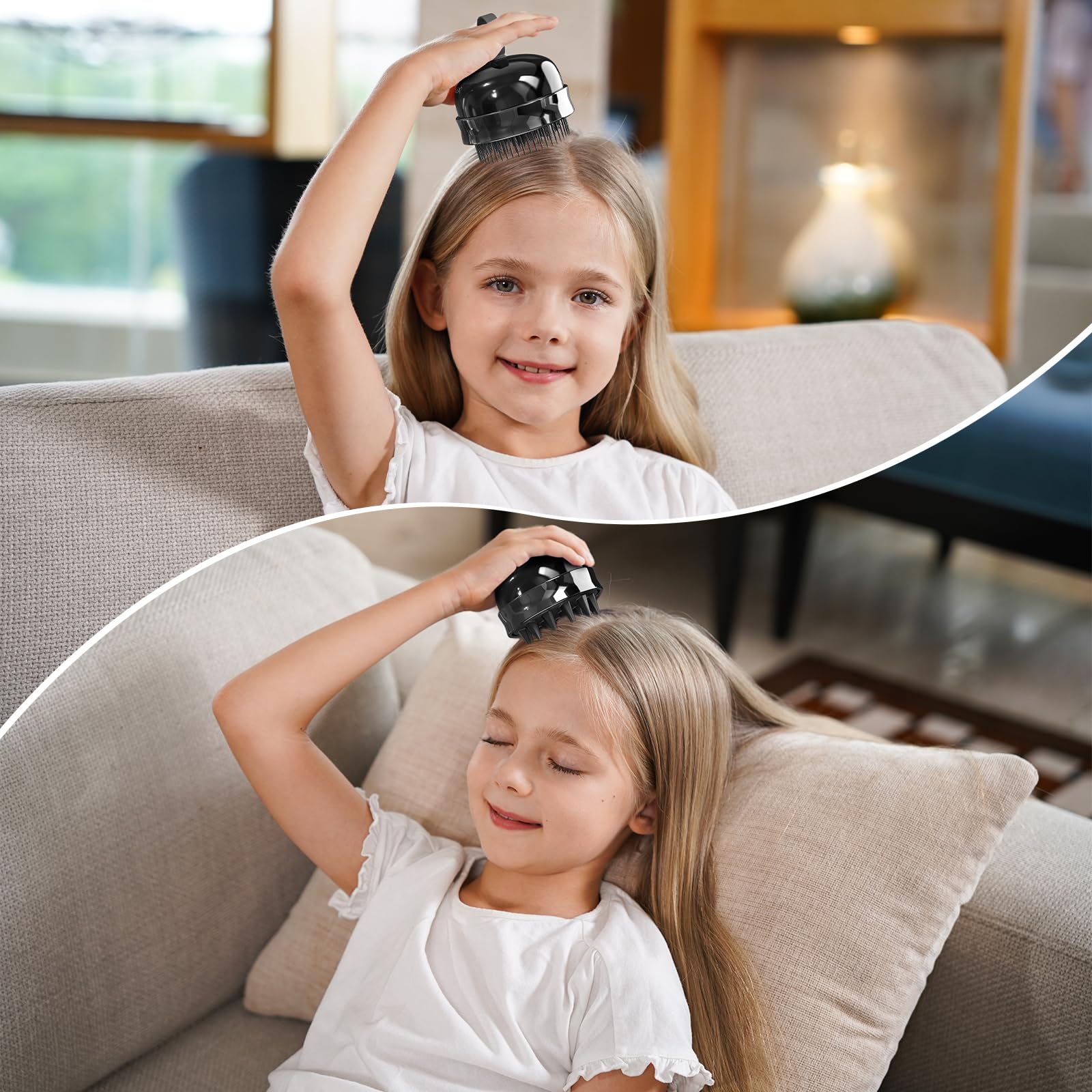SHINLEA 2 in 1 scalp massager detangles with gentle massaging action