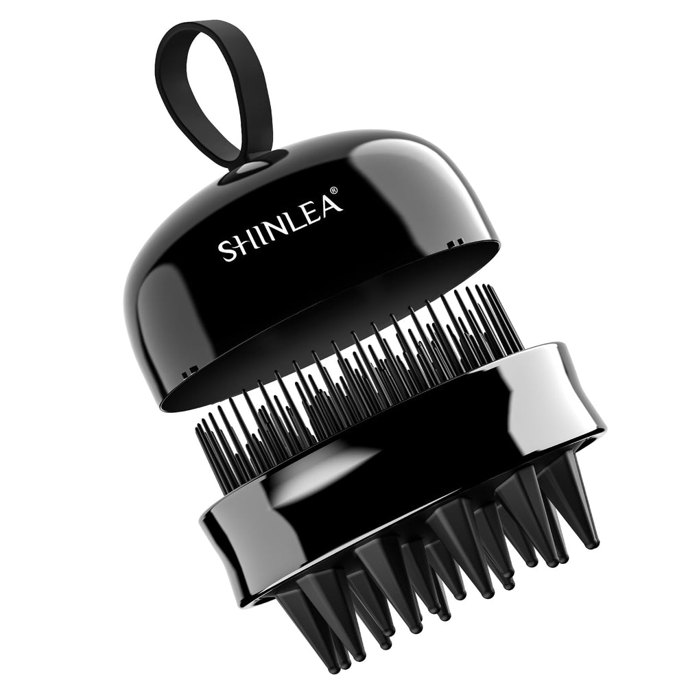 SHINLEA 2 in 1 scalp massager front view for gentle cleansing and scalp massage