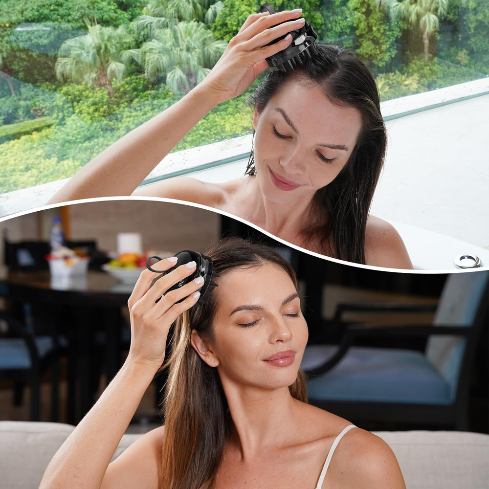SHINLEA 2 in 1 scalp massager works in wet or dry use
