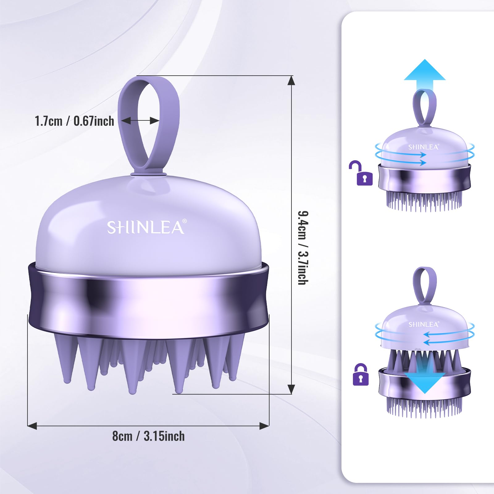 Shower-ready wet use shown for cleansing routines