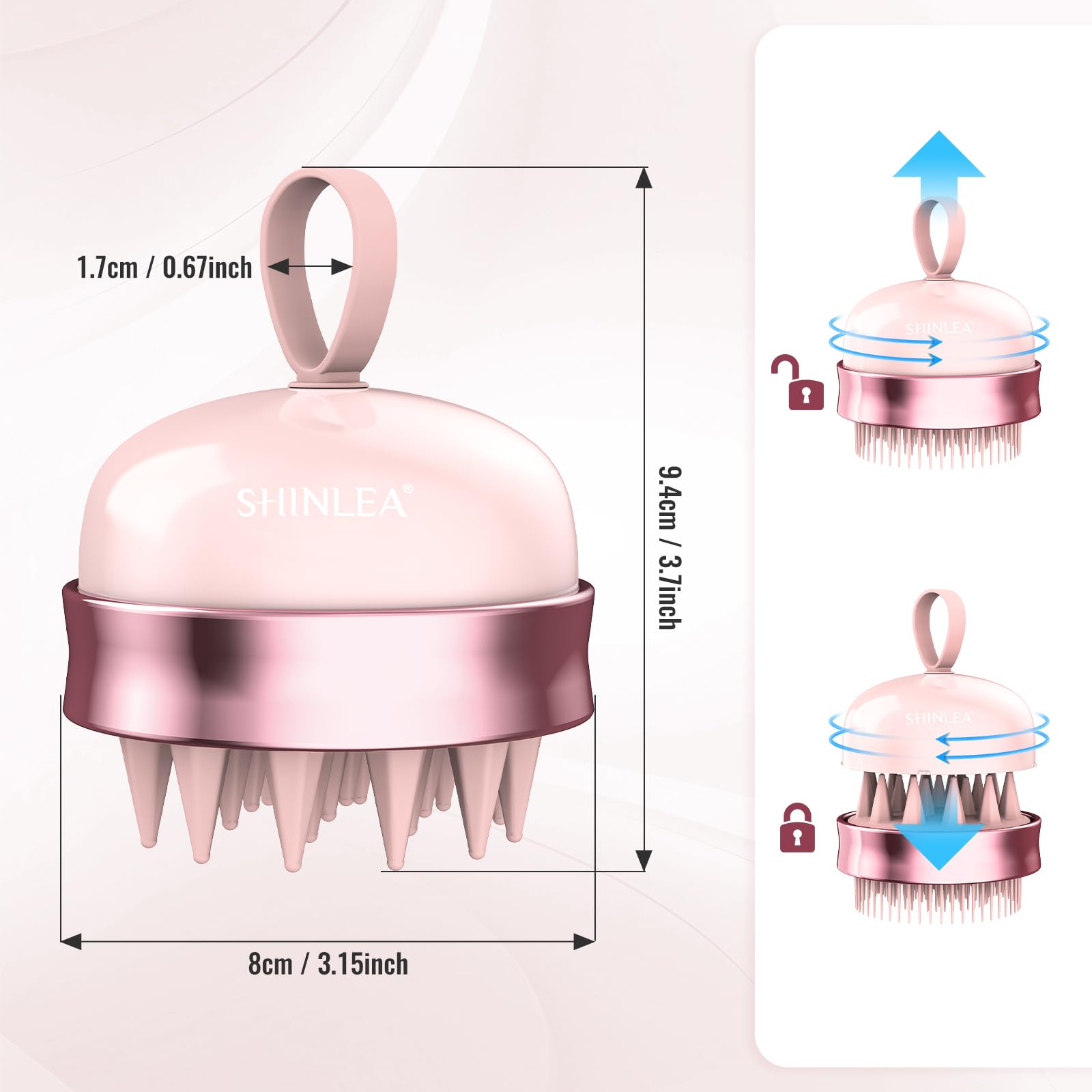 SHINLEA uso en húmedo y seco para ducha y masajes relajantes
