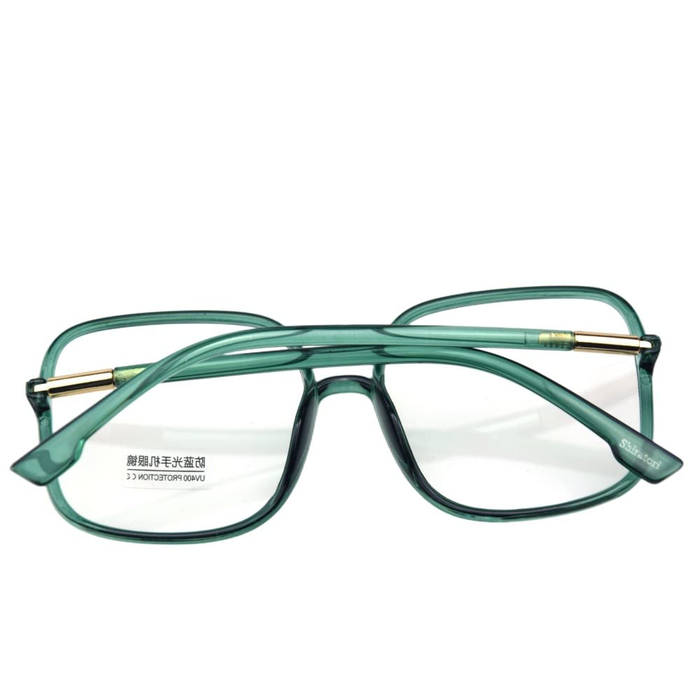 Shiratori gafas marco texturado verde, tacto suave y cómodo para uso diario.