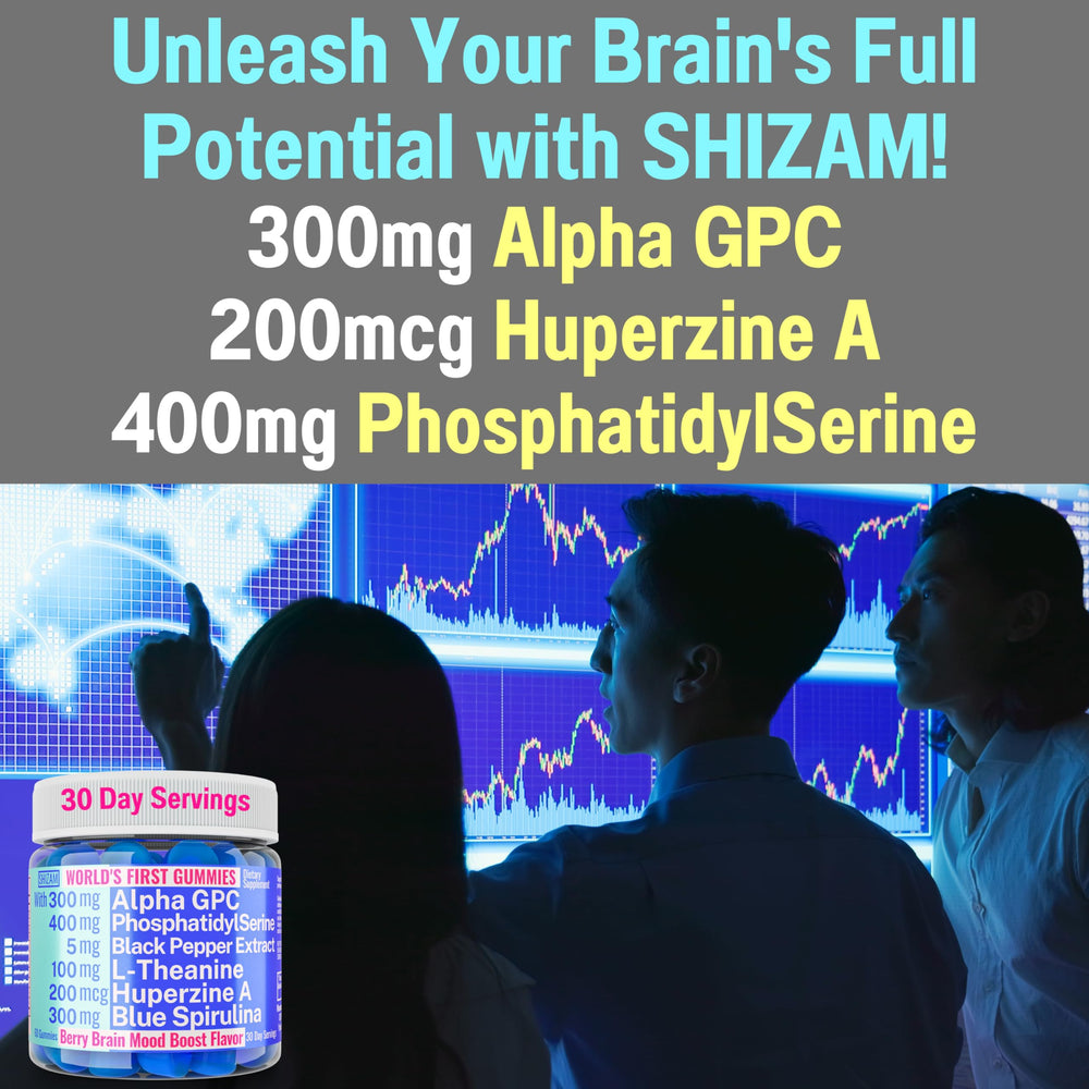 SHIZAM L-Theanine and PS trio gummies for calm focus