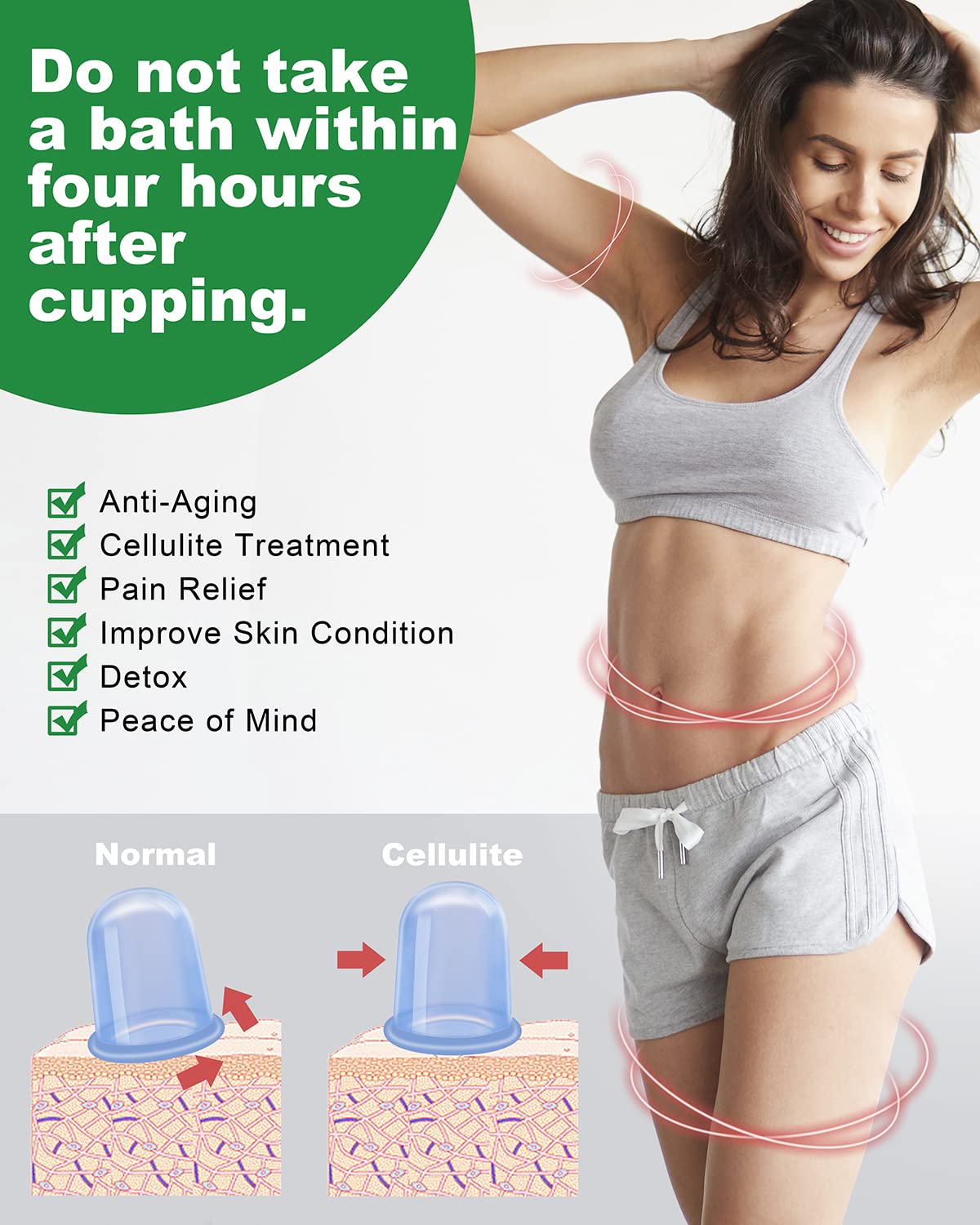 SHKIBY cupping silicona mejora la circulacion para piel nutrida
