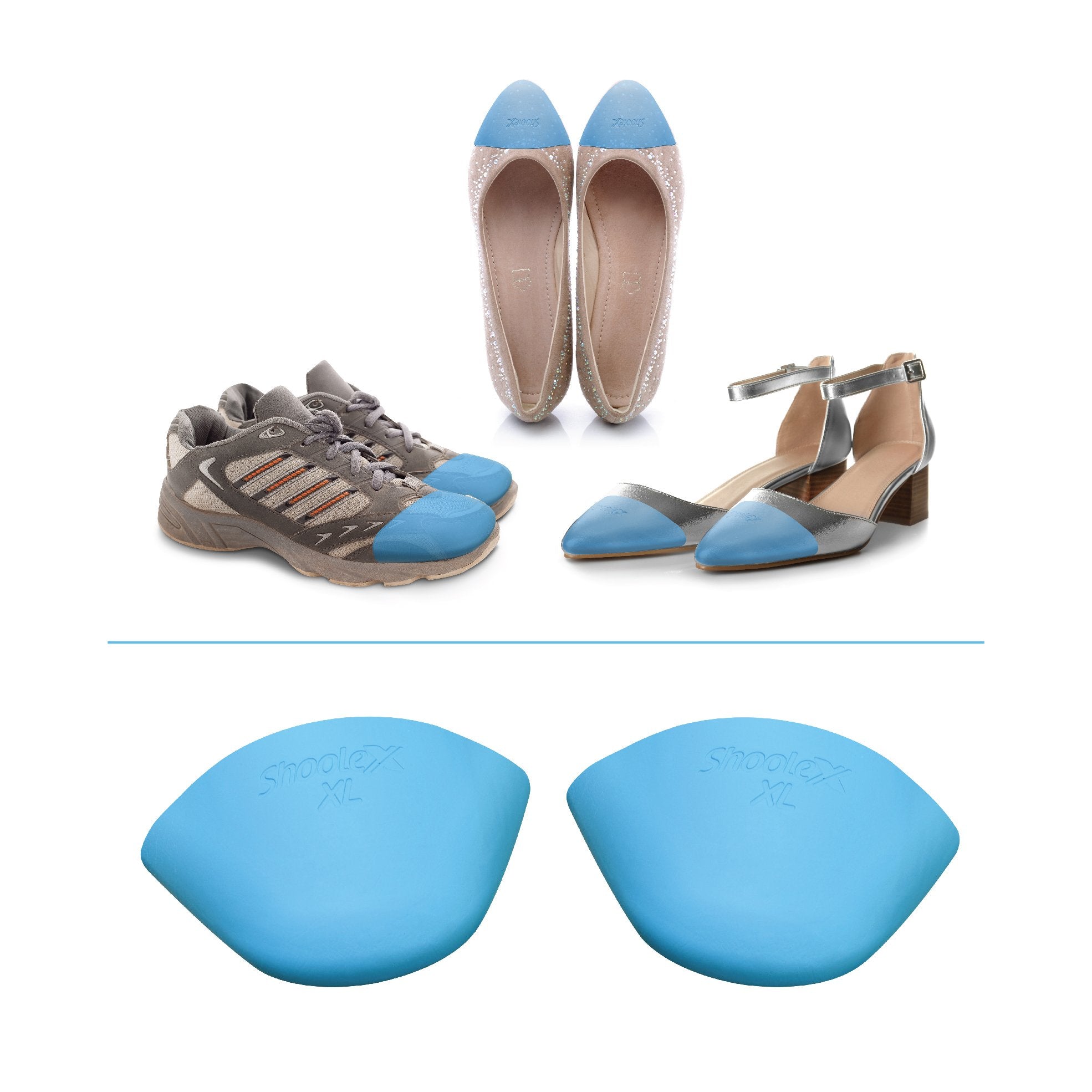 Shoolex sport shoe fit enhancer improves stability and confidence.
