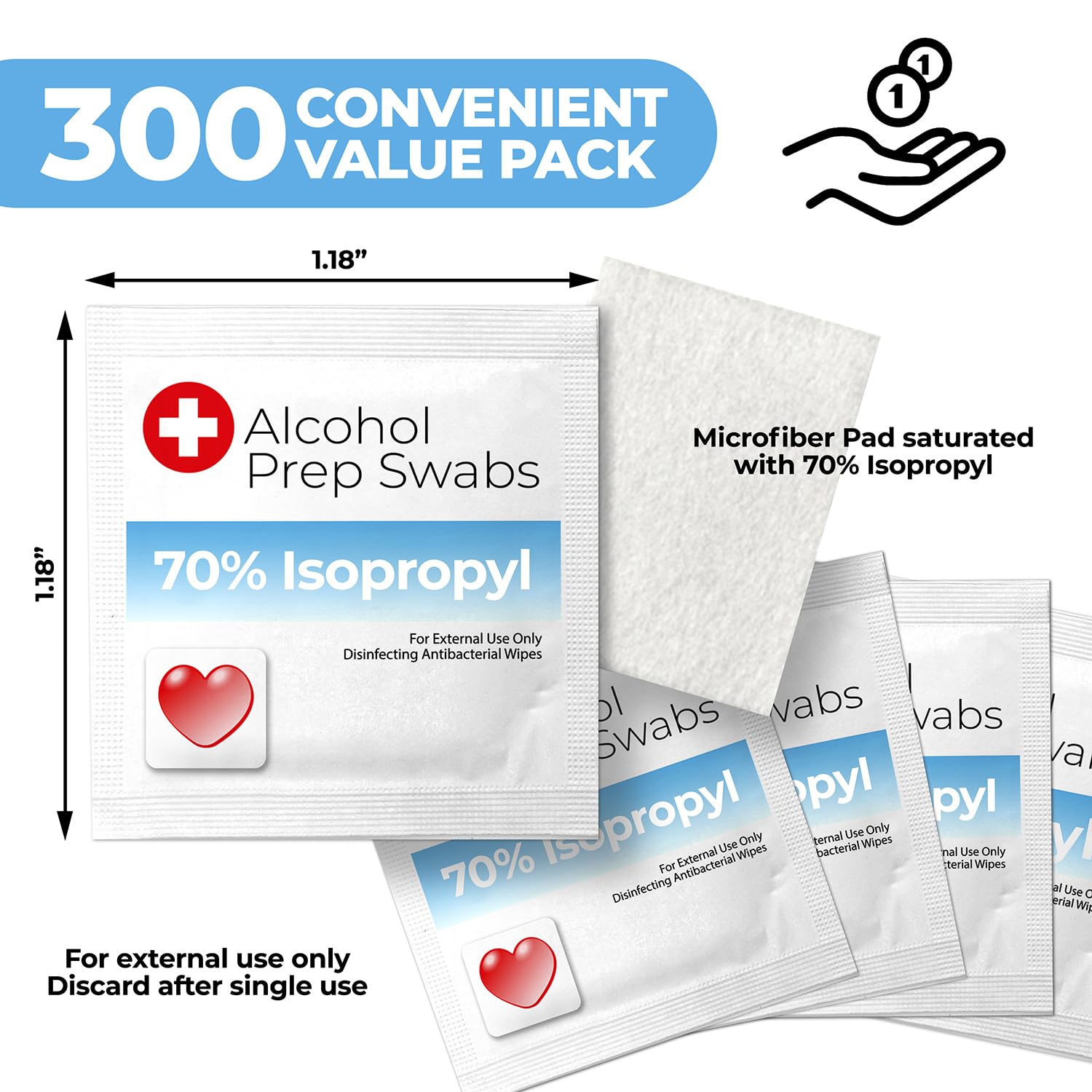 Shop Square alcohol prep pads in a home first-aid kit.