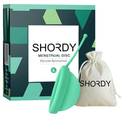 SHORDY Reusable Disc demonstrates easy insertion for comfortable daily wear.