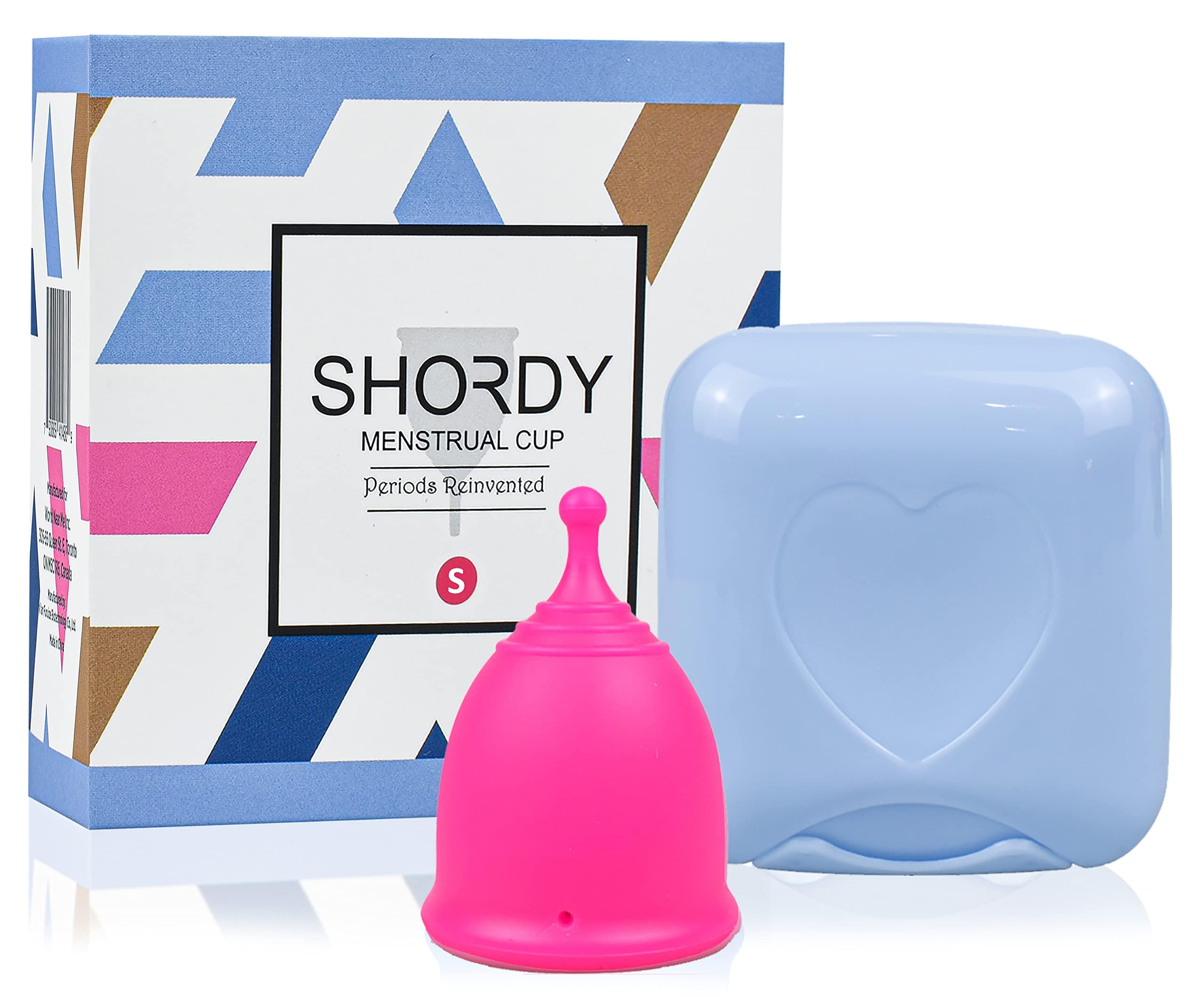 SHORDY small cup in box for discreet packaging and simple setup.