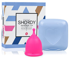 SHORDY small cup in box for discreet packaging and simple setup.