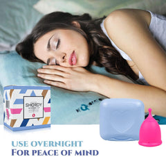 SHORDY soft silicone cup highlights gentle insertion and comfortable wear.