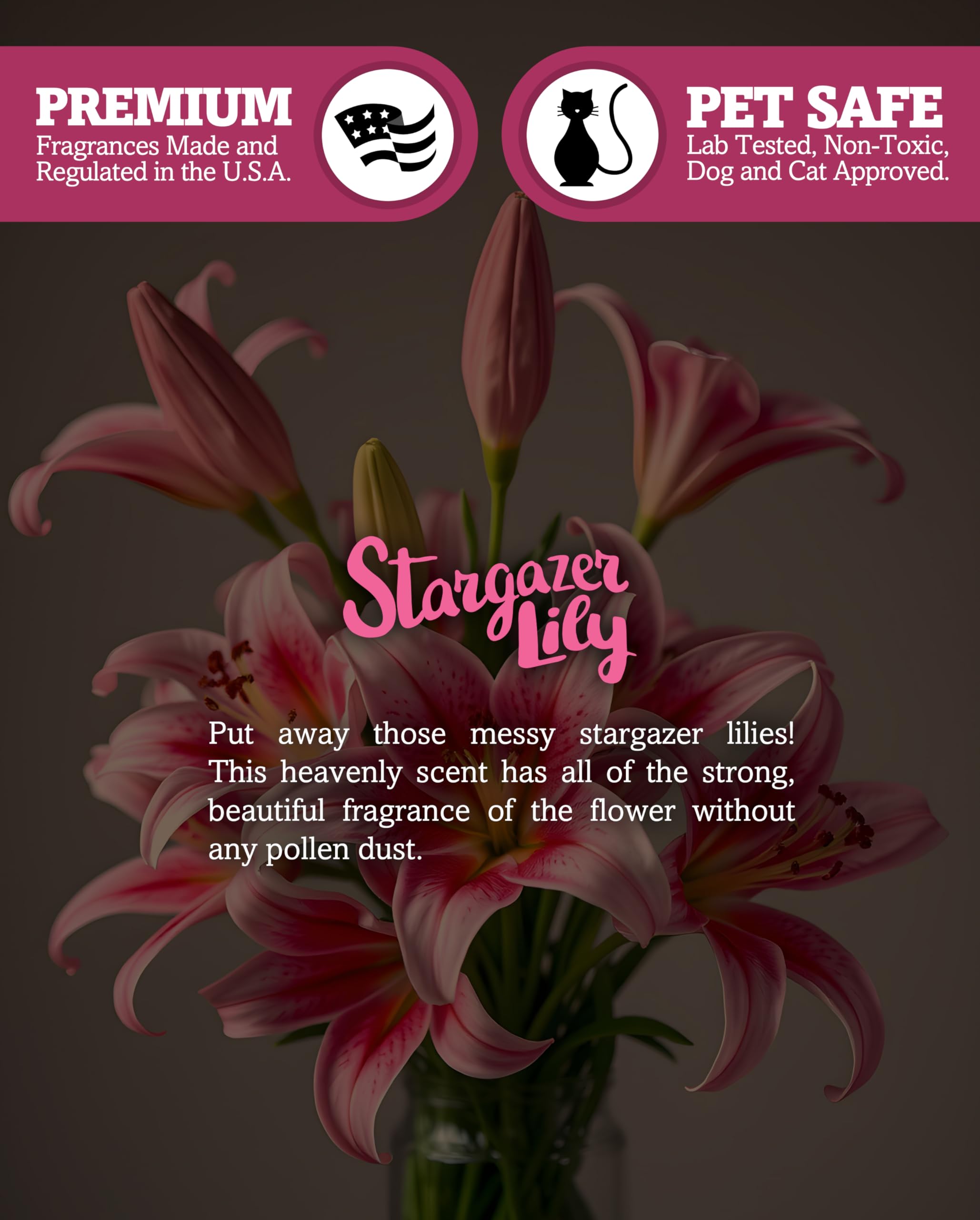 Shortie's Stargazer Lily made-in-usa candle emphasizes American craftsmanship and hand-poured quality.