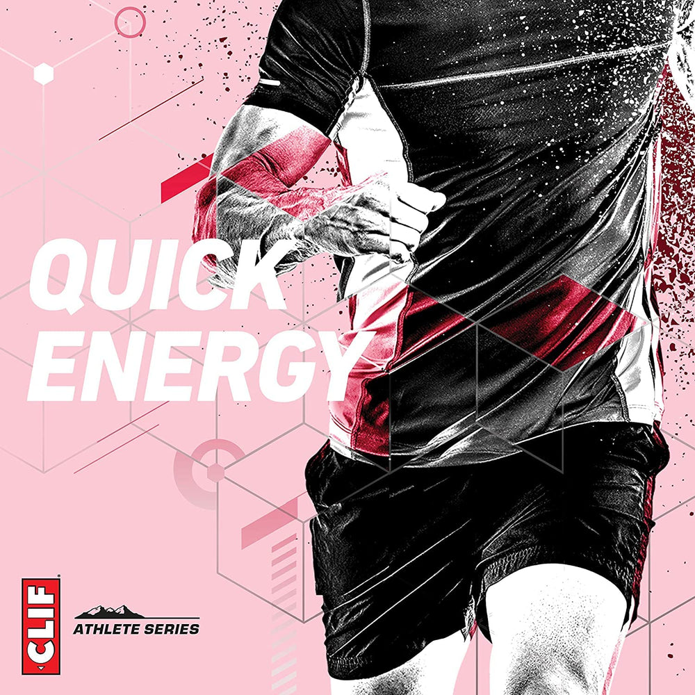 Shot Bloks Strawberry energy chews close up show chewy texture for fast energy