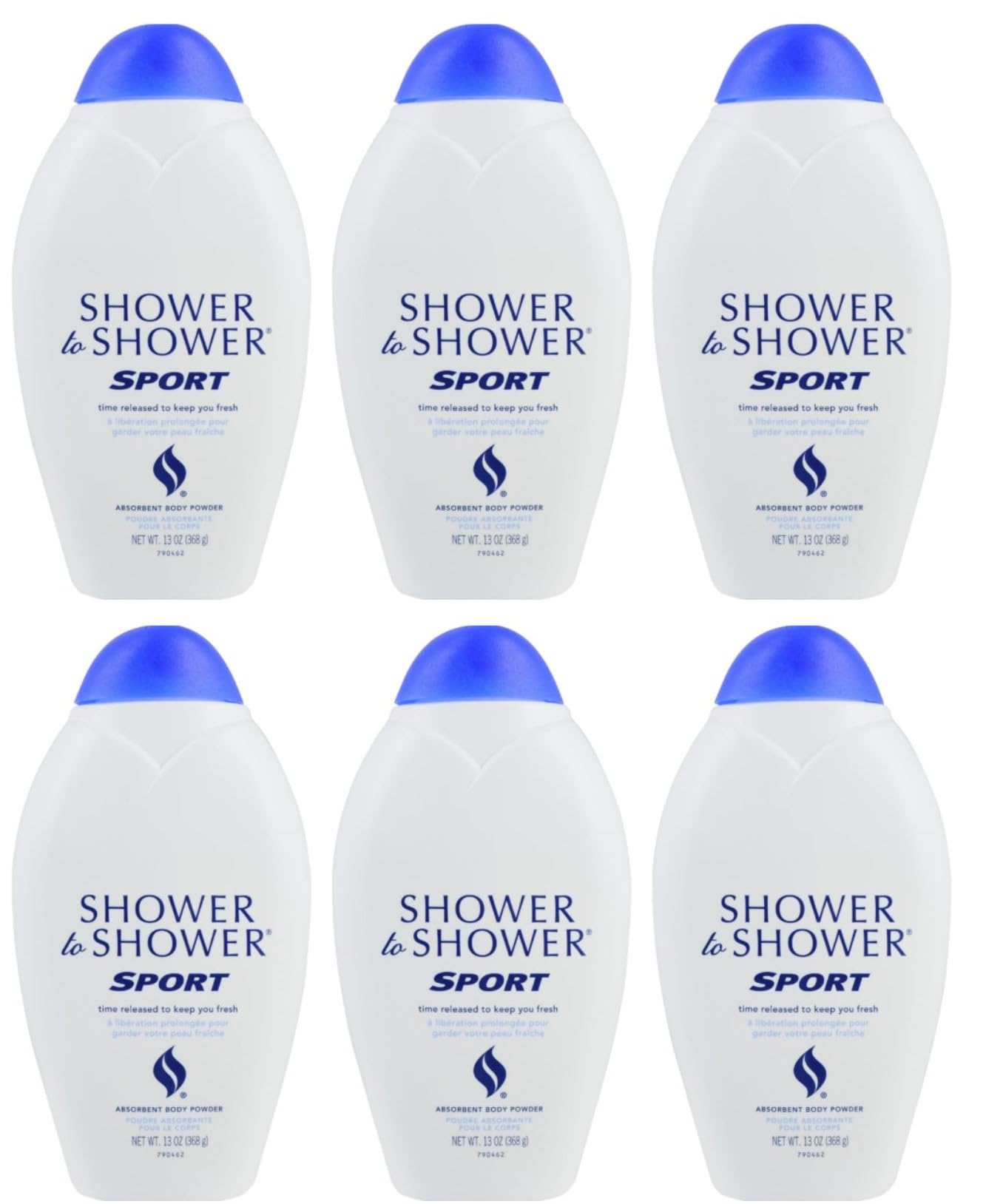 Shower To Shower Sport Powder bottle for quick post workout refreshment