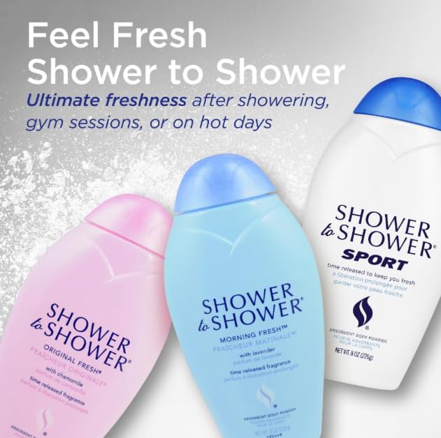 Shower To Shower Sport Powder sport scent provides a fresh feel