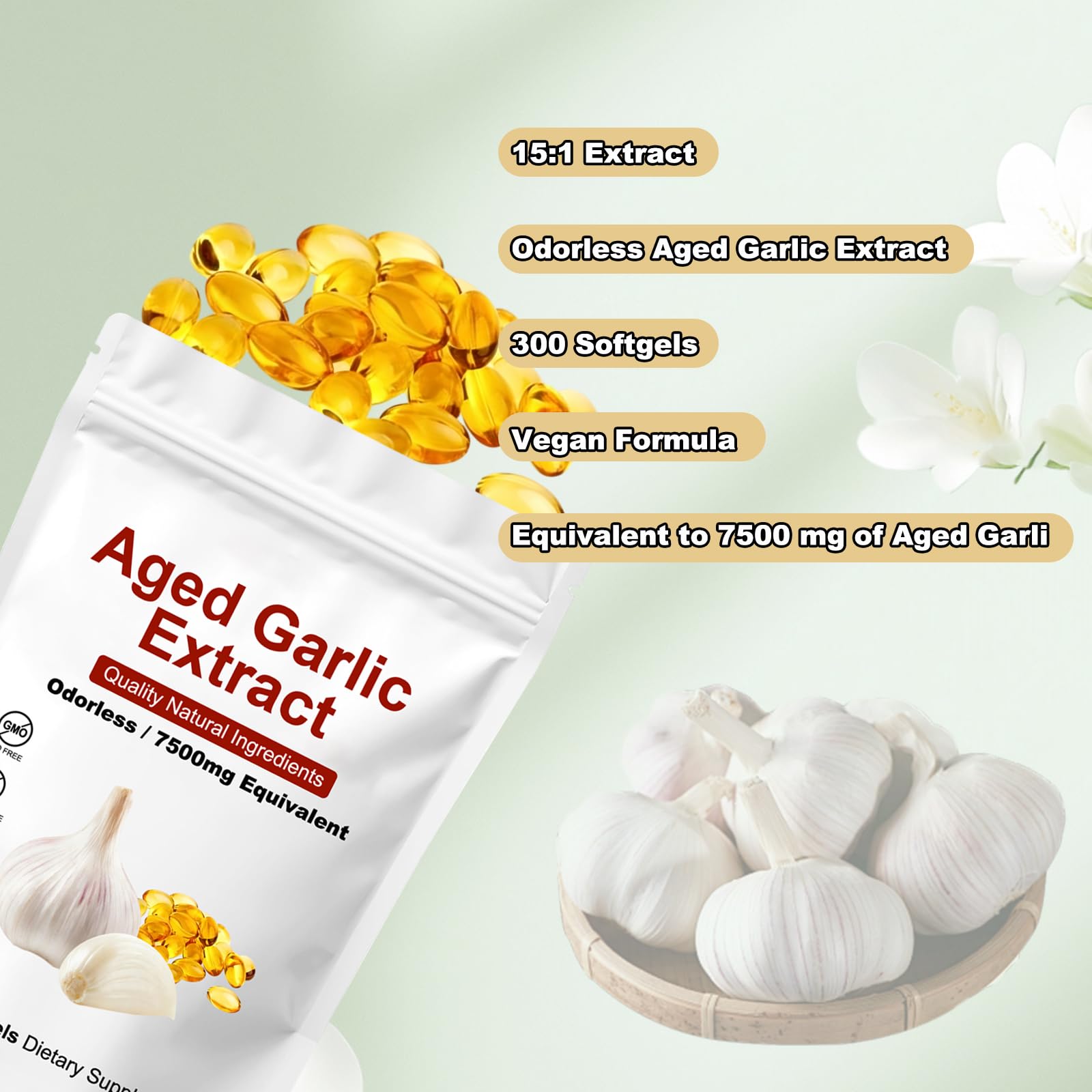 Organic garlic bulbs used in Shrandi Elare for premium sourcing