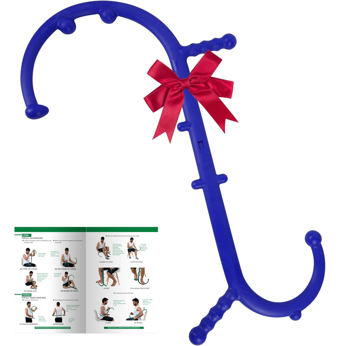 Shrdaepe massage trigger point cane reaches knots from neck to feet for targeted relief