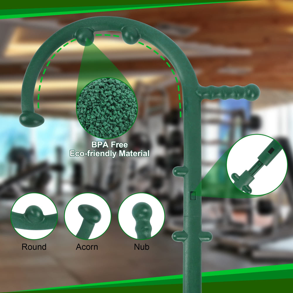 Shrdaepe trigger point cane neck-focused use to ease tension and improve flexibility.