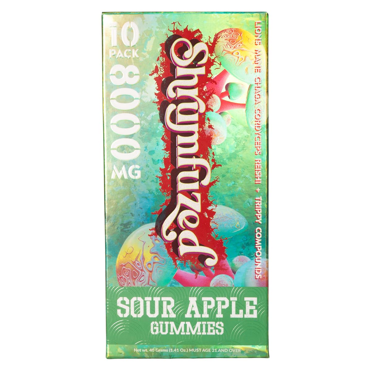 Shrumfuzed bottle front showcases a potent nootropic blend for daily focus and mental clarity.