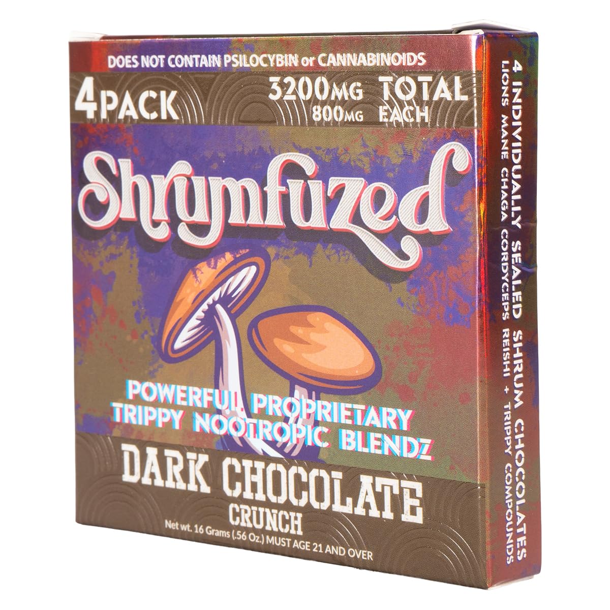 Close-up of Shrumfuzed gummy texture highlighting chewy focus support
