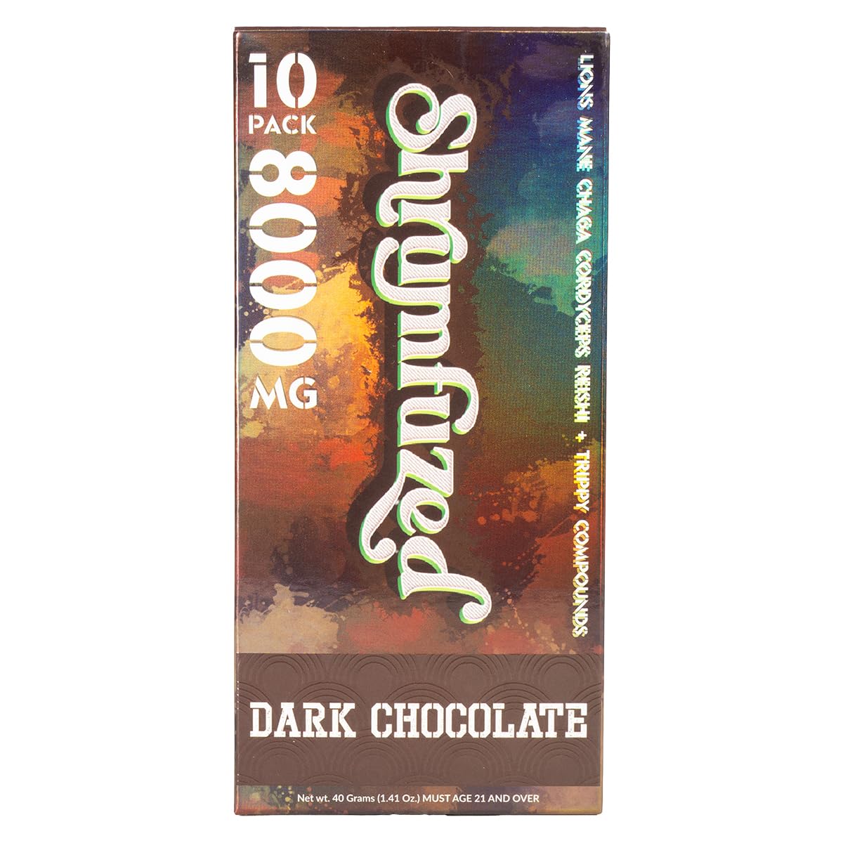 Shrumfuzed nootropic gummy 8000mg packaging closeup for quality and safety