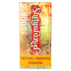 Shrumfuzed gummy packaging front shows tropical pineapple flavor for daily focus