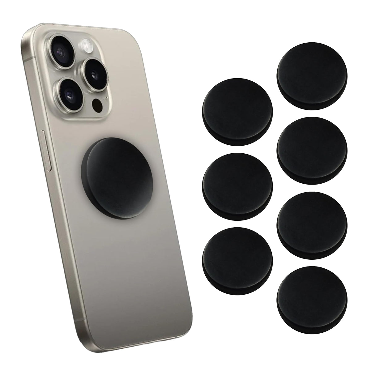 Shungite World 7pcs stickers 20mm on device for balanced energy and focus