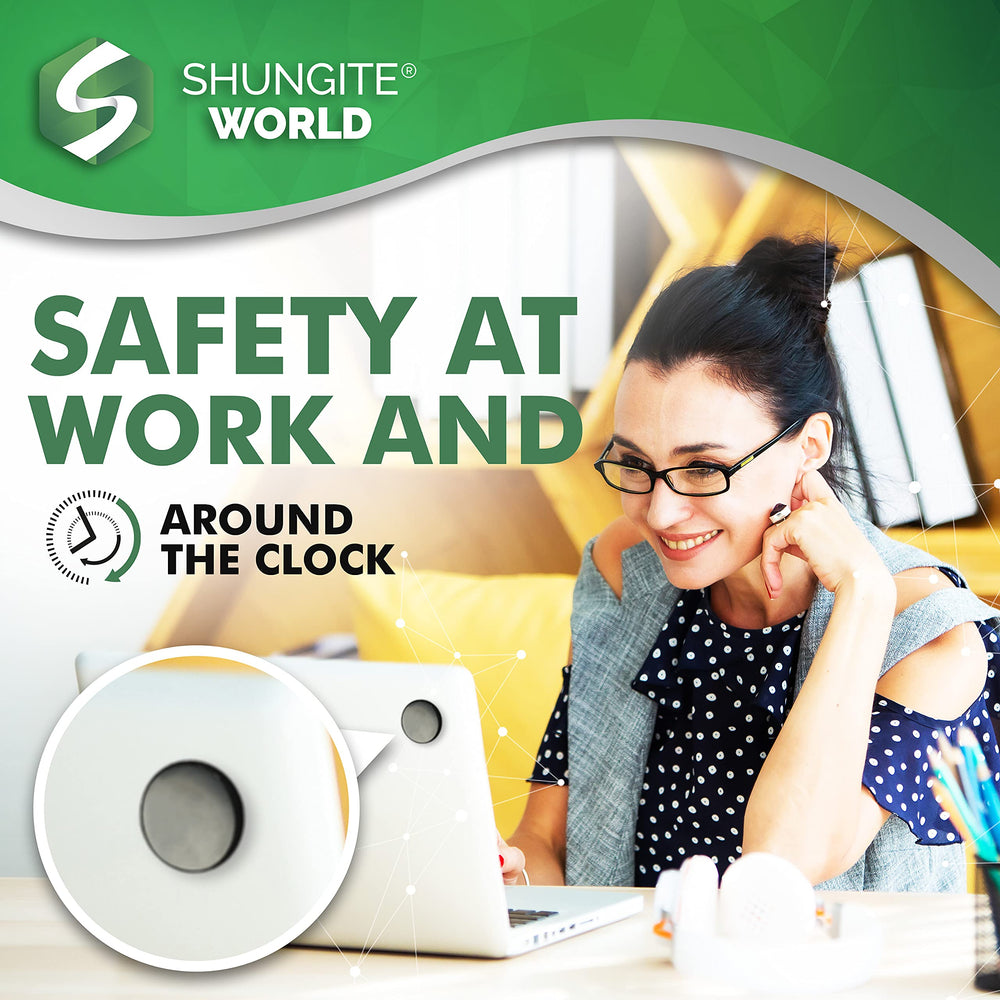 Shungite World polished finish sticker offers elegant look with protective appeal