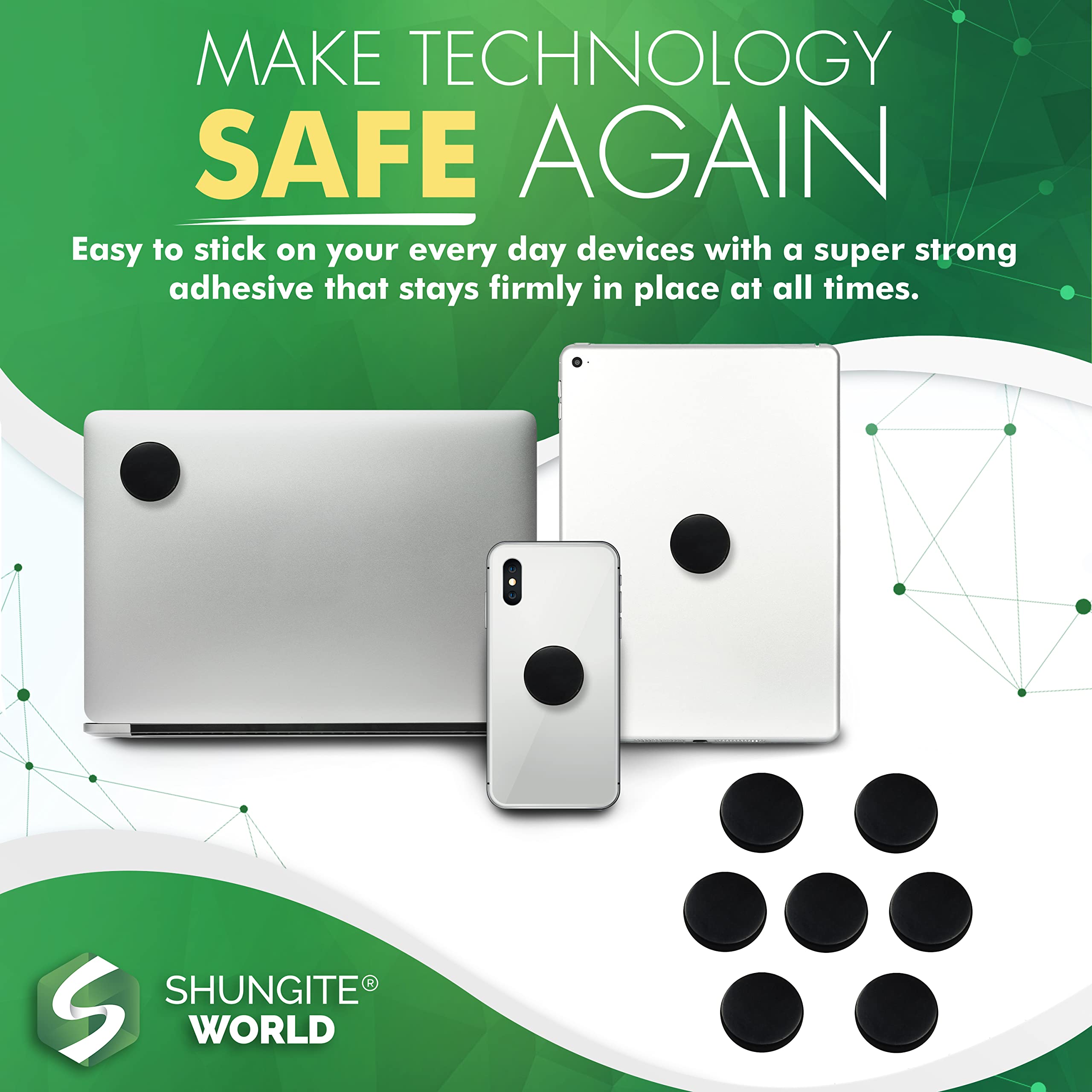 Shungite World 5g router sticker for stronger focus and calmer atmosphere