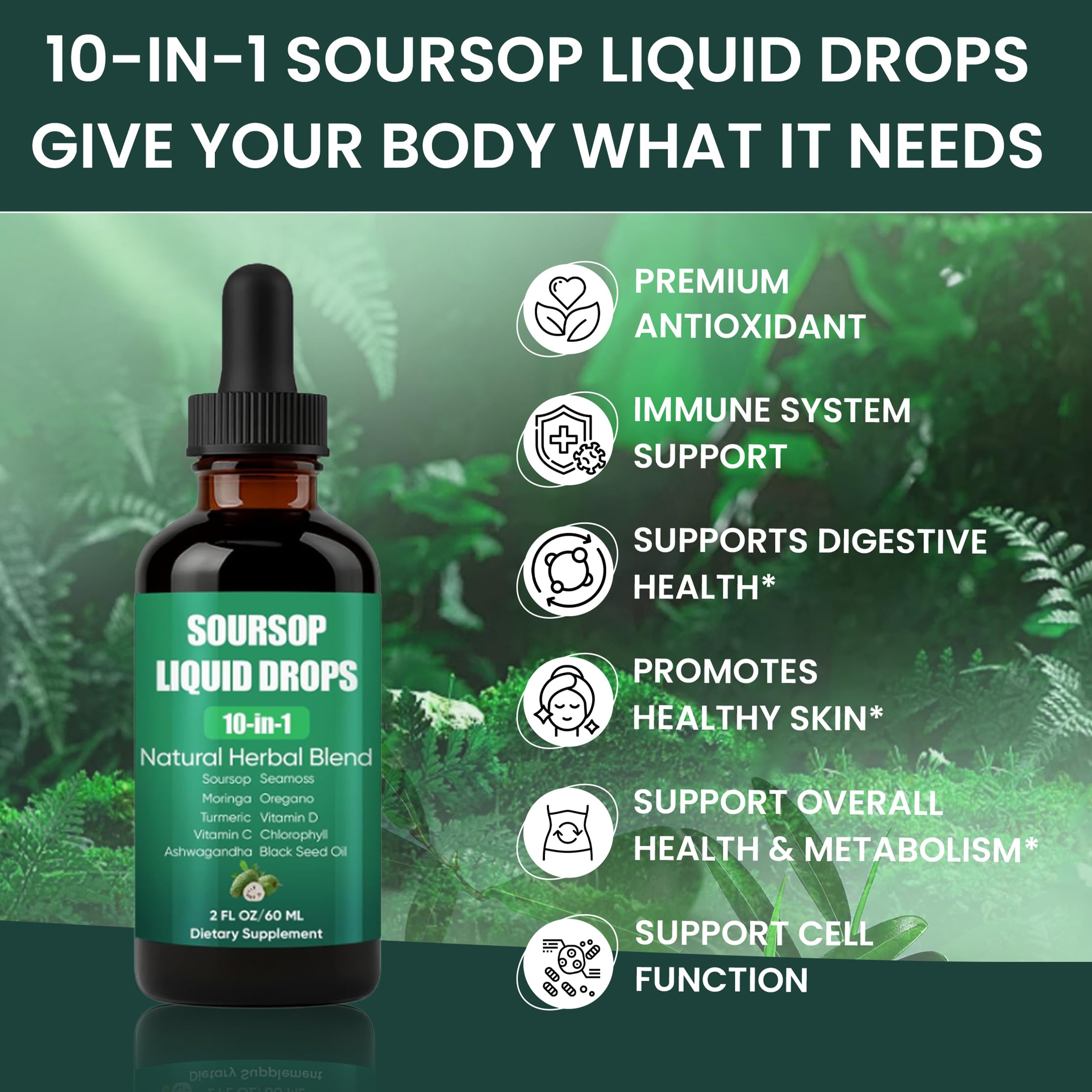 Shwfhi Soursop 10-in-1 blends sea moss and turmeric for natural wellness.