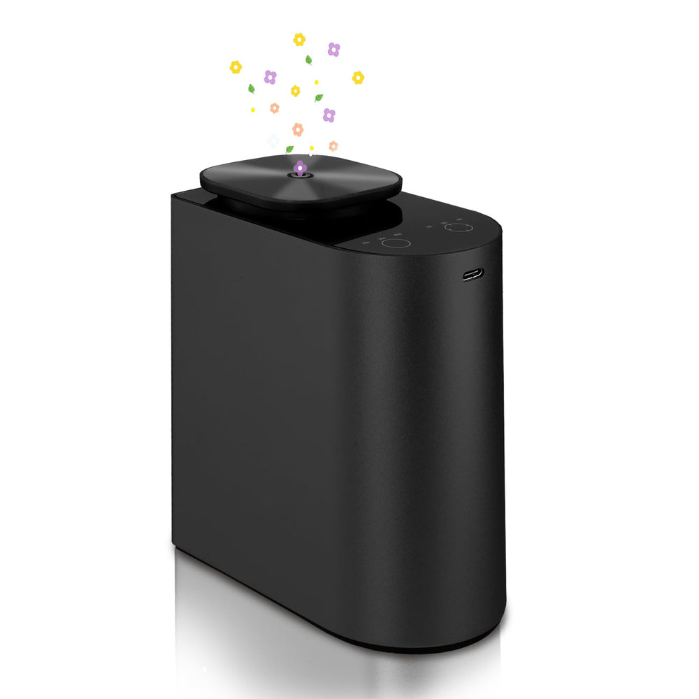 SHXMZS waterless diffuser in black with 100ml capacity for portable home fragrance