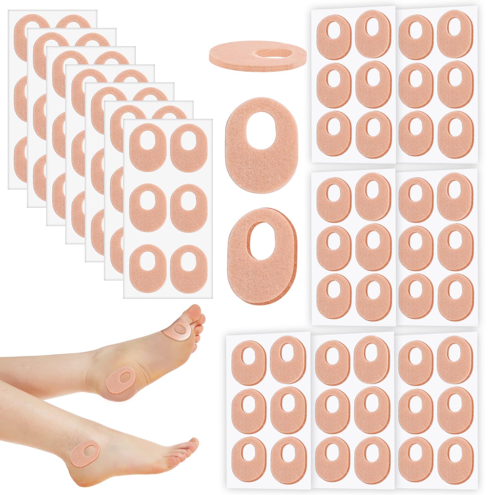 Shynek callus pads oval bottom foot beige provide comfortable daily cushioning for walking.