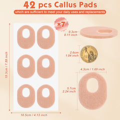 Shynek soft felt foot pads beige feel gentle, breathable, and skin-friendly.