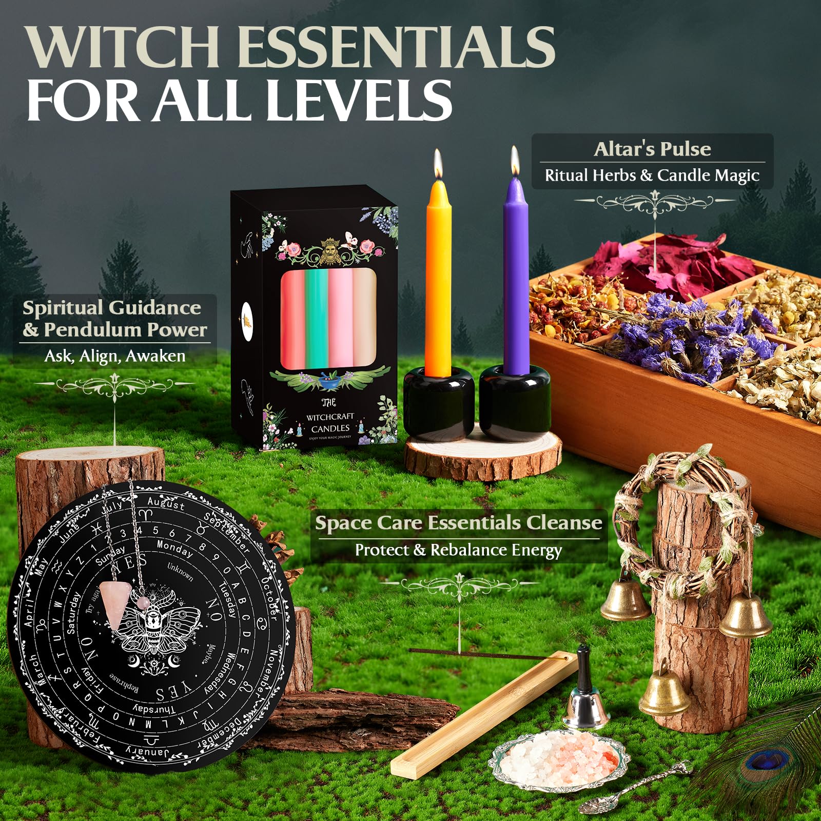 SHYSHINY spell candles 20 colors support intention setting and mindful rituals