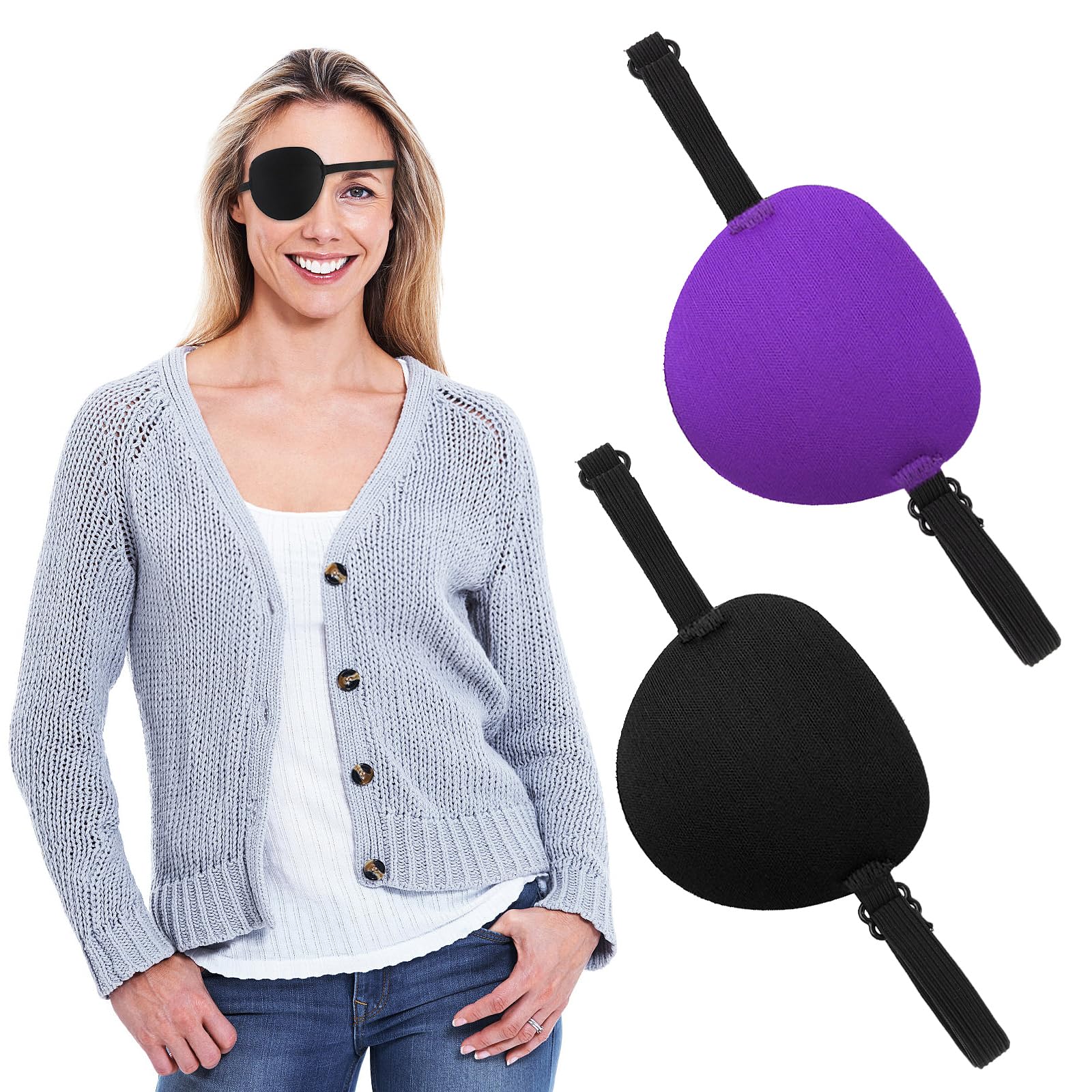 Sibba eye patch features a 3D groove design for comfortable wear.