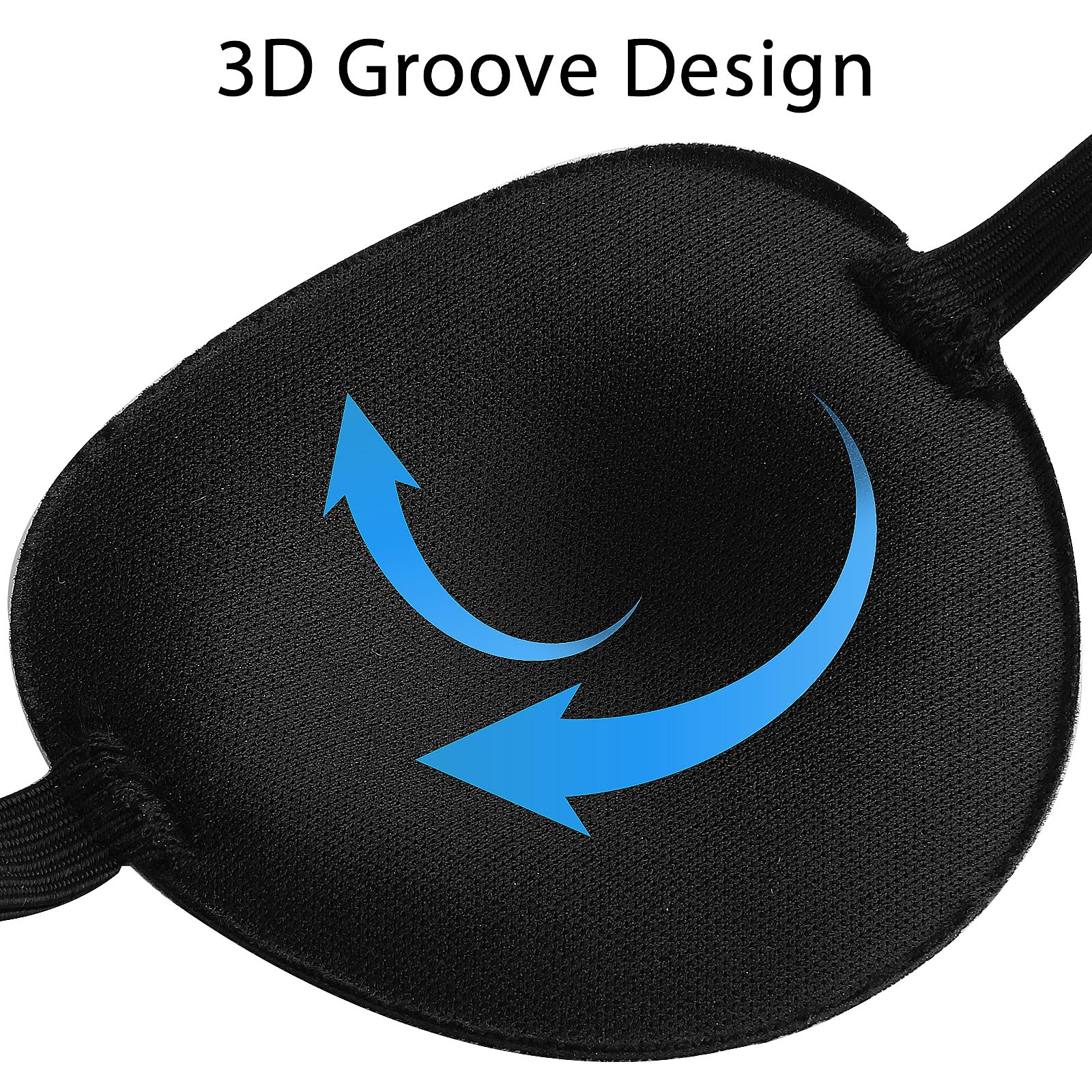 Sibba eye patch fits head sizes from 38 to 60 cm for most wearers.