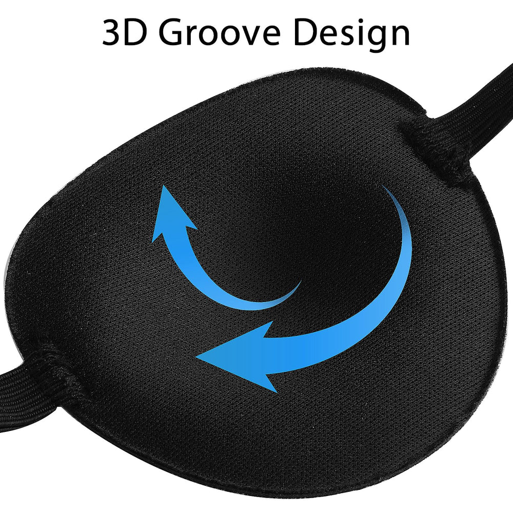 Sibba eye patch fits head sizes from 38 to 60 cm for most wearers.