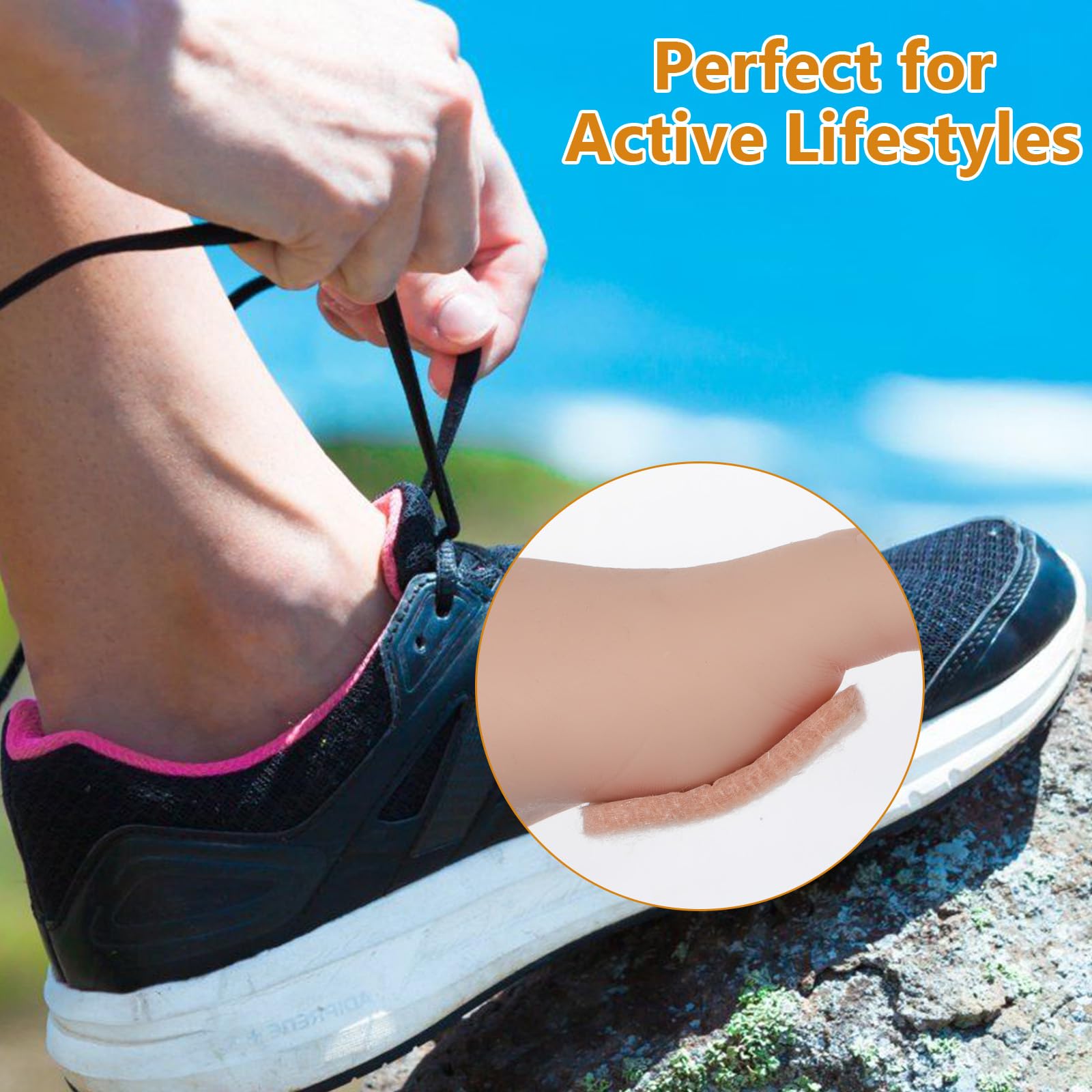 Sibba Feet cushions are easy to apply and stay in place.